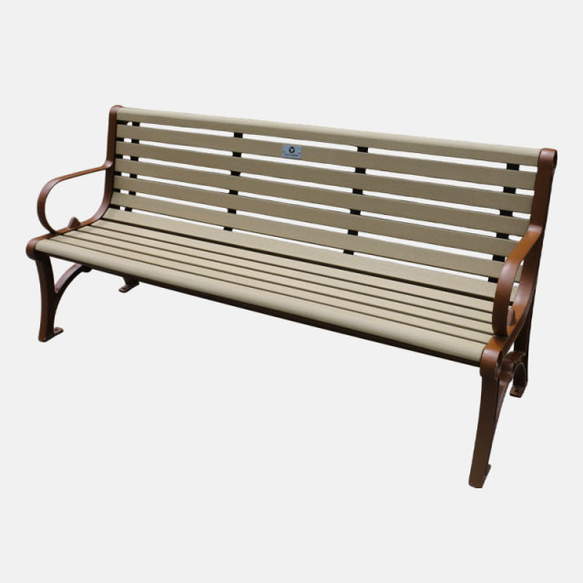 Cast Iron Garden Bench All-Weather Outdoor Seating