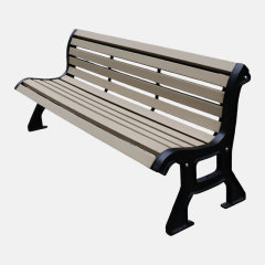 Cast Iron Park Bench Plastic Wood Solid Wood Outdoor