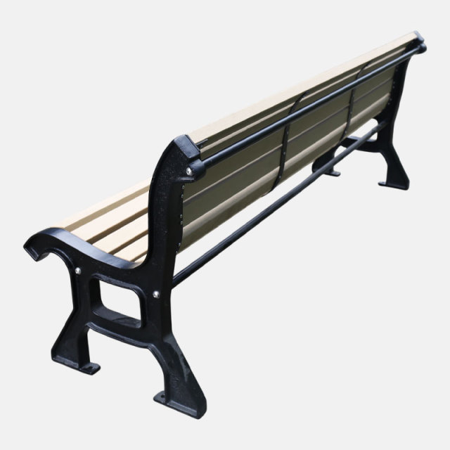 Cast Iron Park Bench Plastic Wood Solid Wood Outdoor