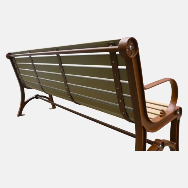 Cast Iron Garden Bench All-Weather Outdoor Seating