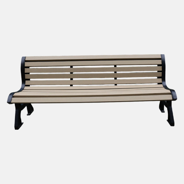 Cast Iron Park Bench Plastic Wood Solid Wood Outdoor