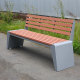 Outdoor Garden Bench Heavy Duty Steel Frame Weatherproof Backrest