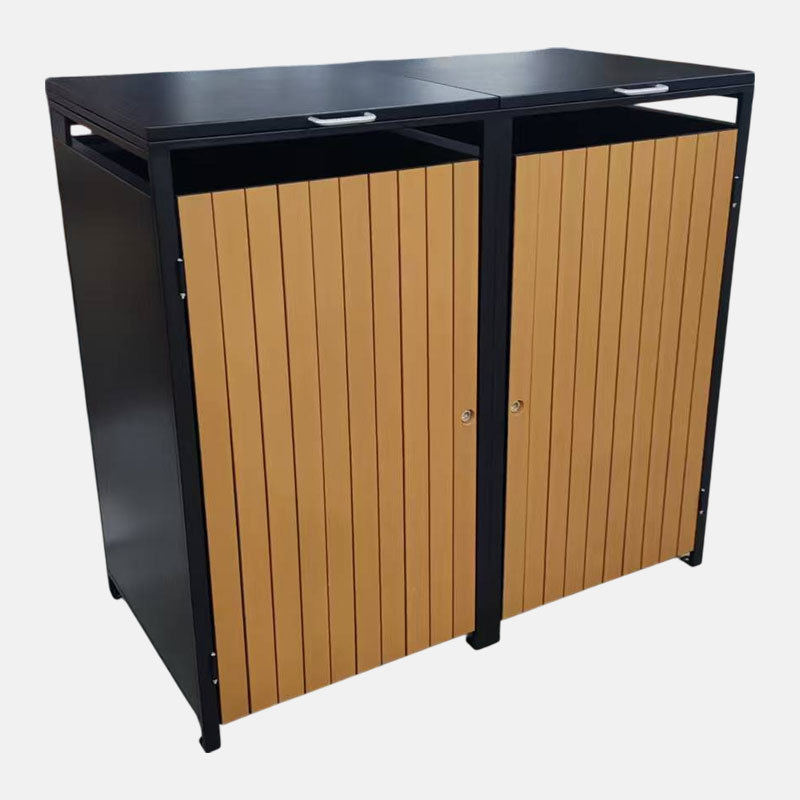 Sorting Trash Bins - 240L Galvanized Steel Waste Shed