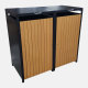 Sorting Trash Bins - 240L Galvanized Steel Waste Shed