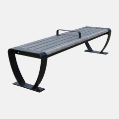 Eco-Friendly Backless 4ft  6ft Park Bench - Recycled HDPE - Arlau