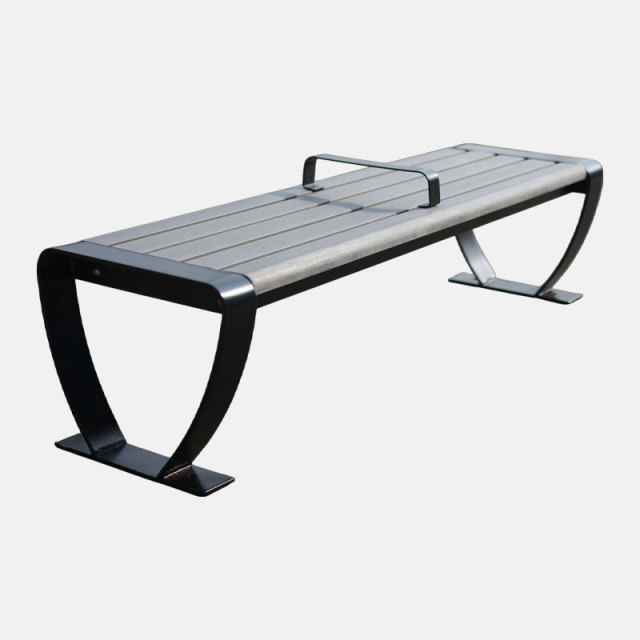 Eco-Friendly Backless 4ft  6ft Park Bench - Recycled HDPE - Arlau