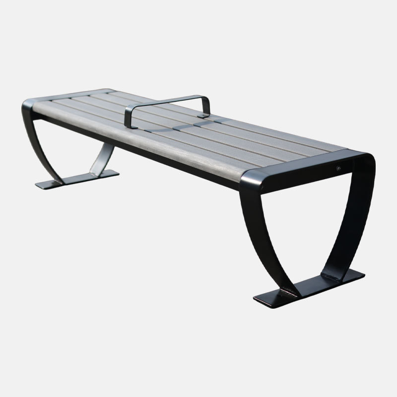 Eco-Friendly Backless 4ft  6ft Park Bench - Recycled HDPE - Arlau