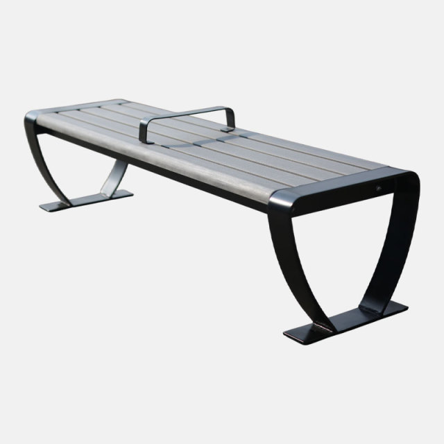 Eco-Friendly Backless 4ft  6ft Park Bench - Recycled HDPE - Arlau