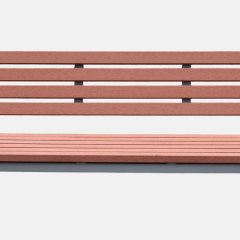Outdoor Garden Bench Heavy Duty Steel Frame Weatherproof Backrest