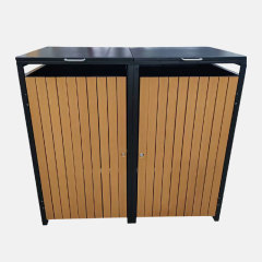 Sorting Trash Bins - 240L Galvanized Steel Waste Shed