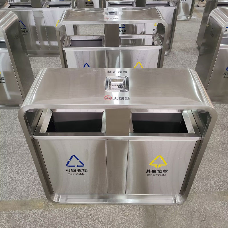 Stainless Steel Waste Bin - 304 Grade Large Capacity Yalau