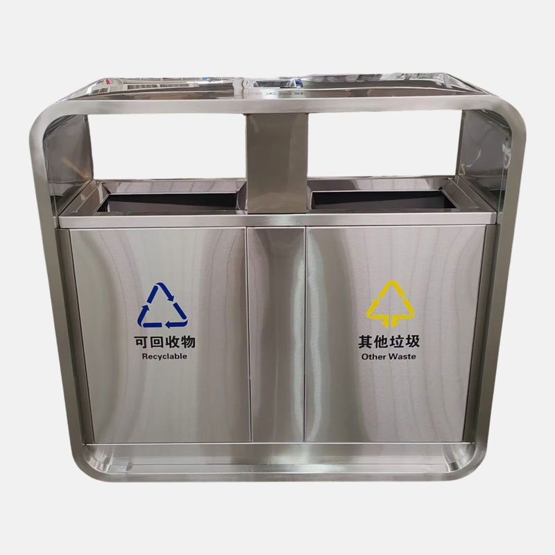 Stainless Steel Waste Bin - 304 Grade Large Capacity Yalau
