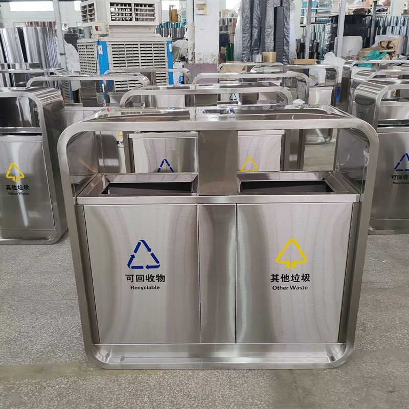 Stainless Steel Waste Bin - 304 Grade Large Capacity Yalau