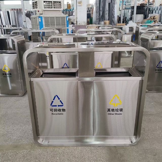 Stainless Steel Waste Bin - 304 Grade Large Capacity Yalau