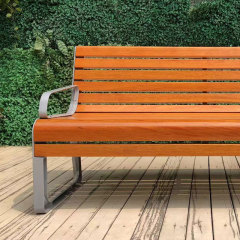 3-Seater Garden Bench Cast Aluminum Backrest Armrests