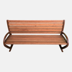 Cast Aluminum Garden Bench with Backrest - Modern Slat Design - Arlau