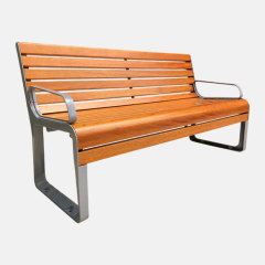 3-Seater Garden Bench Cast Aluminum Backrest Armrests