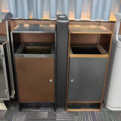 Outdoor Recycling Bin - Stainless Steel Public Trash Can