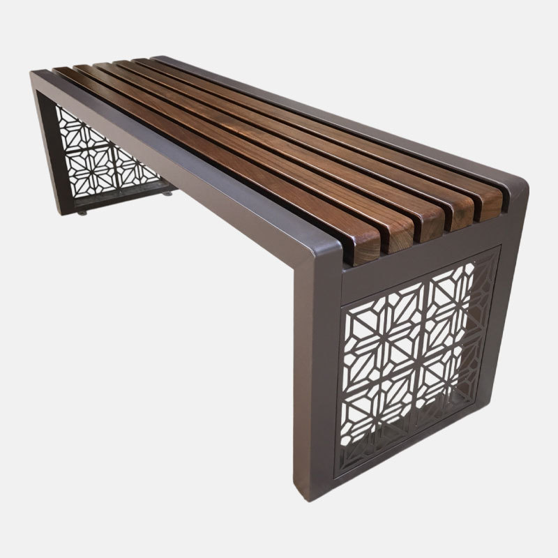 Modern Outdoor Backless Steel Garden Bench Arlau