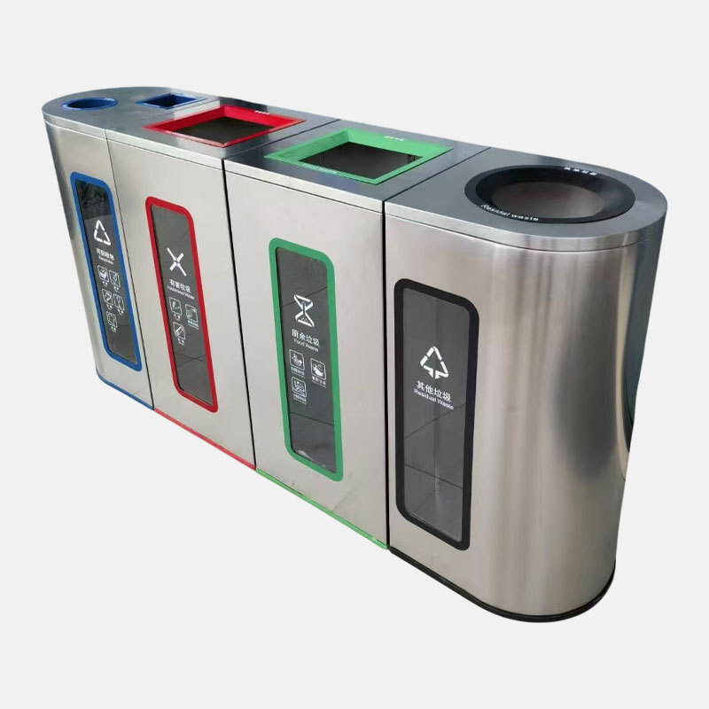 Indoor Classification Rubbish Bin | Stainless Steel