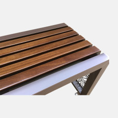 Modern Outdoor Backless Steel Garden Bench Arlau