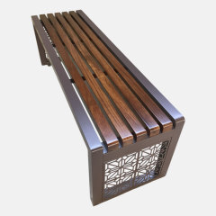 Modern Outdoor Backless Steel Garden Bench Arlau