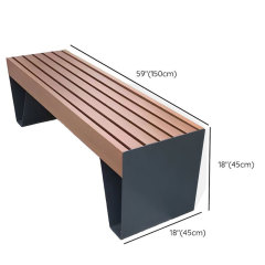 Custom Outdoor Bench Powder-Coated Steel Arlau