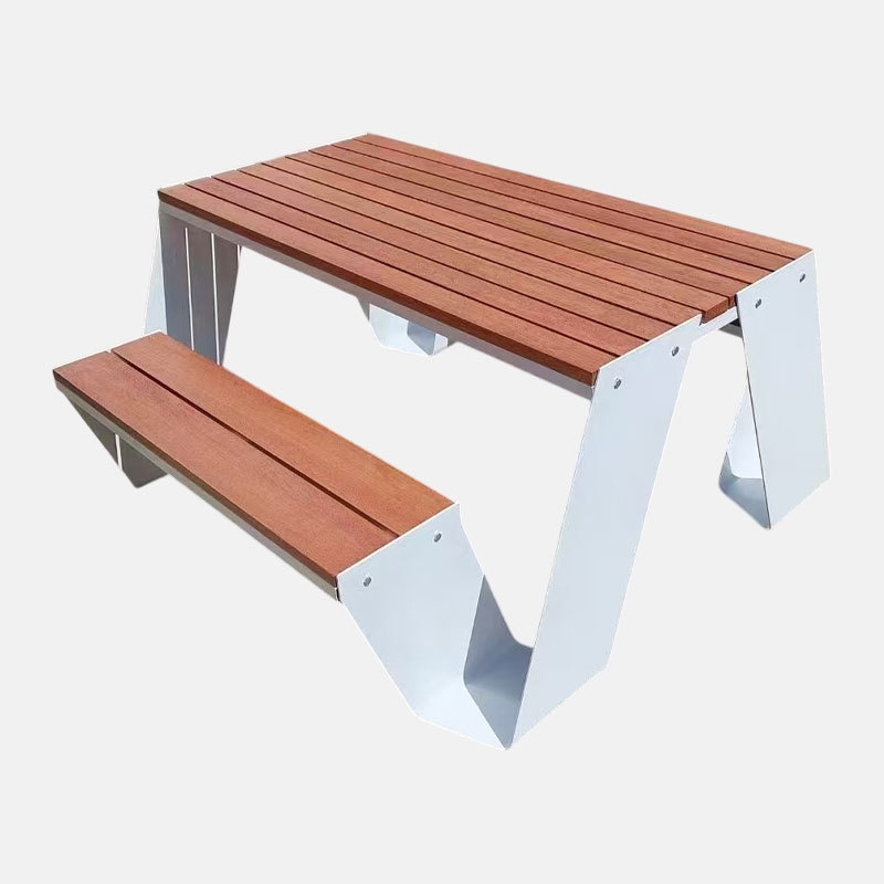 Steel Wood Picnic Table - Outdoor Design Leisure Furniture
