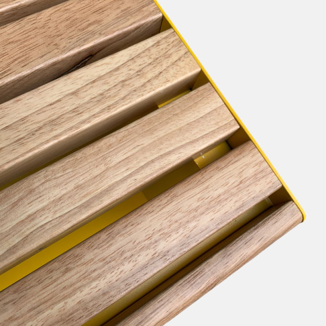 Outdoor Cube Bench - Compact Weatherproof Design with Wooden Seat