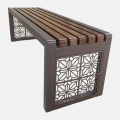 Modern Outdoor Backless Steel Garden Bench Arlau