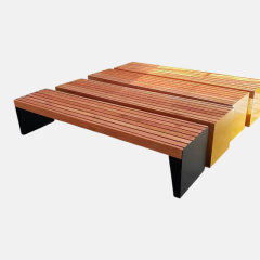 Custom Outdoor Bench Powder-Coated Steel Arlau