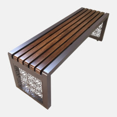 Modern Outdoor Backless Steel Garden Bench Arlau