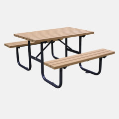 commercial-recycled-plastic-table-and-benches-6-foot-dining-set