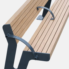 Outdoor Garden Bench Durable Hardwood Plastic Wood Arlau