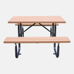 commercial-recycled-plastic-table-and-benches-6-foot-dining-set