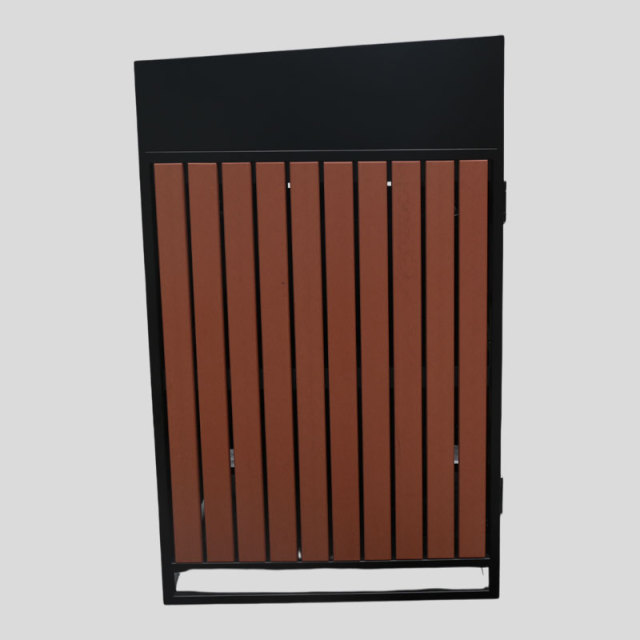 WPC Trash Can Enclosure with Stainless Steel Lid - 240L Sanitation Bin