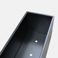 Dual-Purpose Steel Planter Box with Privacy Screen for Modern Spaces