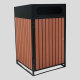 WPC Trash Can Enclosure with Stainless Steel Lid - 240L Sanitation Bin