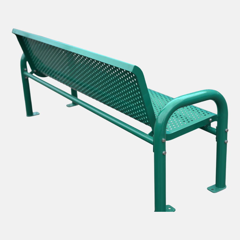 Steel Garden Bench with Backrest - Weatherproof Outdoor Seat