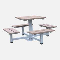 Heavy-Duty 4 Person Picnic Table - Commercial Outdoor Dining Set