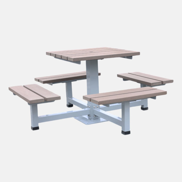 Heavy-Duty 4 Person Picnic Table - Commercial Outdoor Dining Set