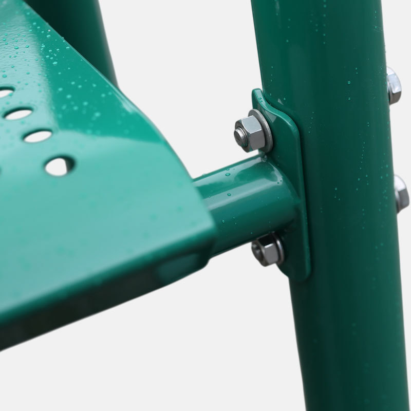 Steel Garden Bench with Backrest - Weatherproof Outdoor Seat