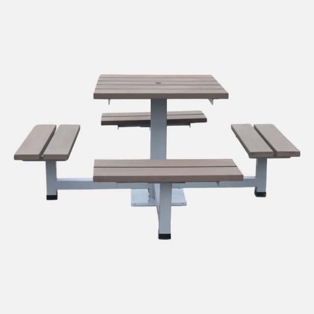 Heavy-Duty 4 Person Picnic Table - Commercial Outdoor Dining Set