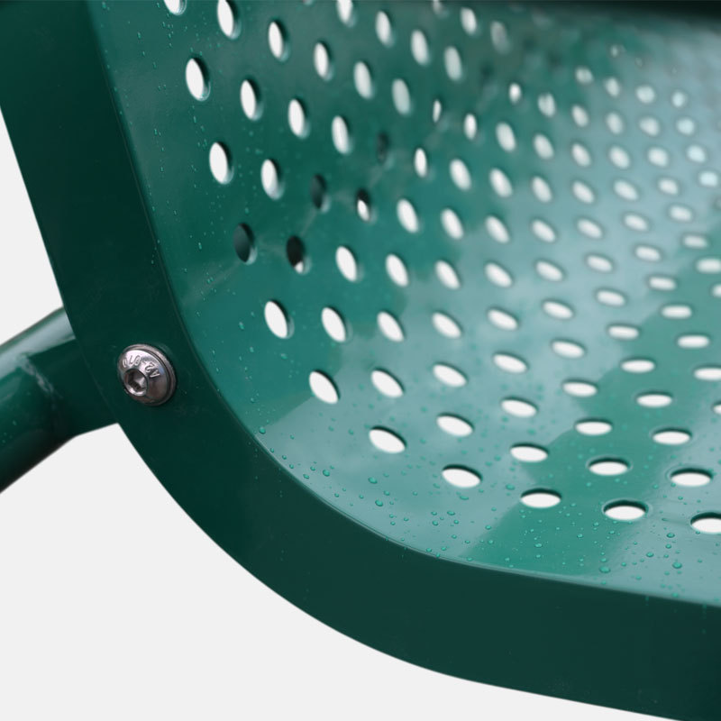 Steel Garden Bench with Backrest - Weatherproof Outdoor Seat