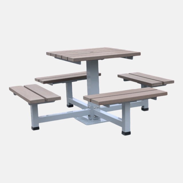 Heavy-Duty 4 Person Picnic Table - Commercial Outdoor Dining Set