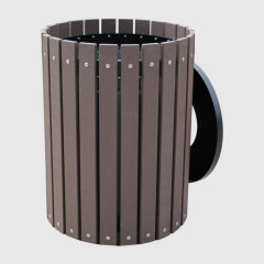 40-Gallon Outdoor Trash Can - Recycled Plastic Bin