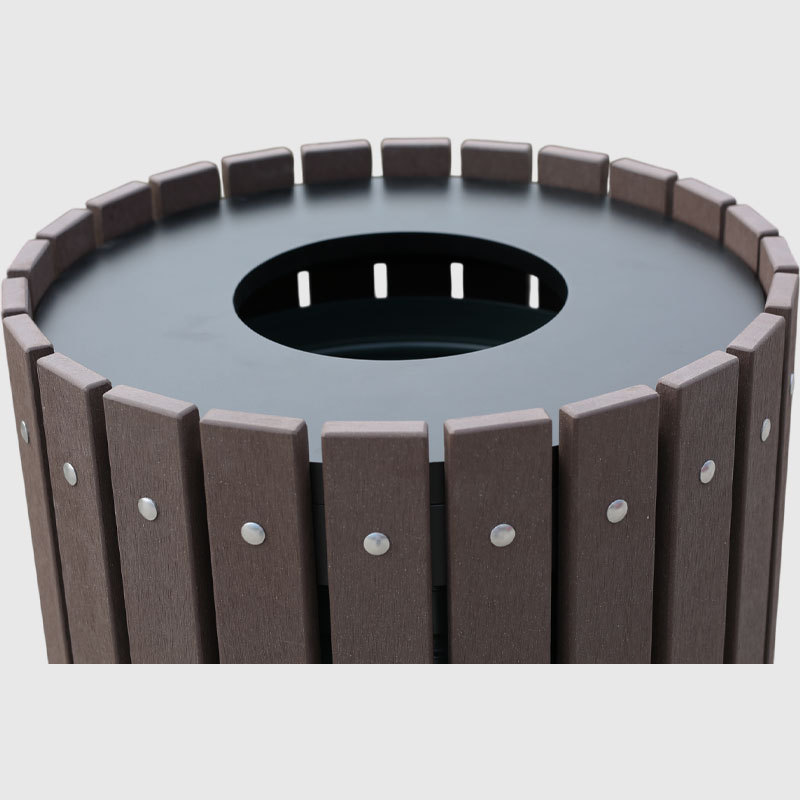 40-Gallon Outdoor Trash Can - Recycled Plastic Bin