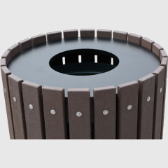 40-Gallon Outdoor Trash Can - Recycled Plastic Bin