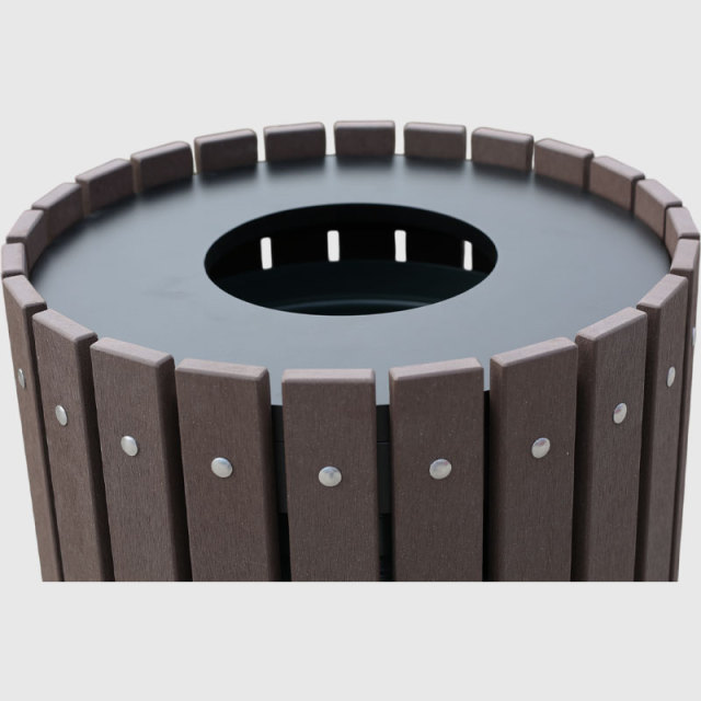 40-Gallon Outdoor Trash Can - Recycled Plastic Bin