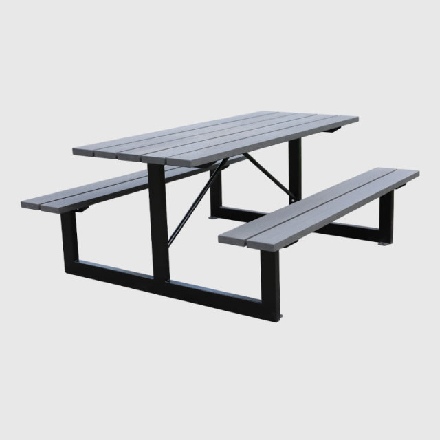 HDPE Outdoor Table  Benches - All-Weather Commercial Picnic Table